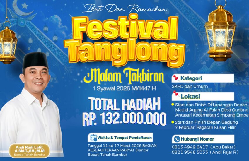 Pemkab Tanah Bumbu Gelar Festival Tanglong Malam Takbiran, Hadiah Rp132 Juta